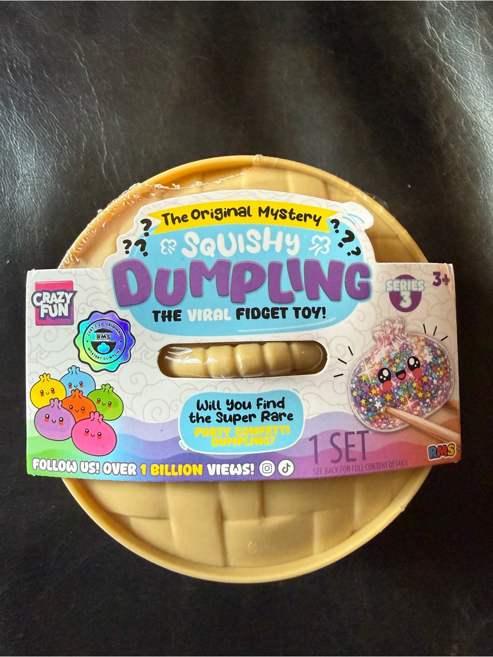 New RMS Authentic Squishy Dumpling Viral Fidget Toy - Beige Case